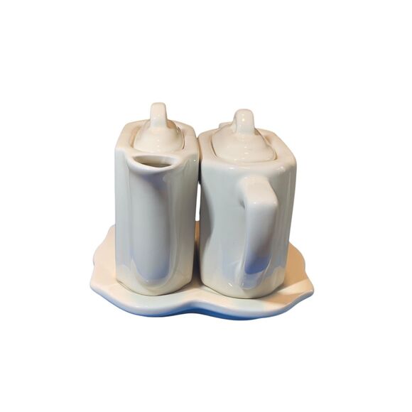 Restoration Hardware Cream Tea for Two Pour Deux Set Stoneware - Picture 1 of 11